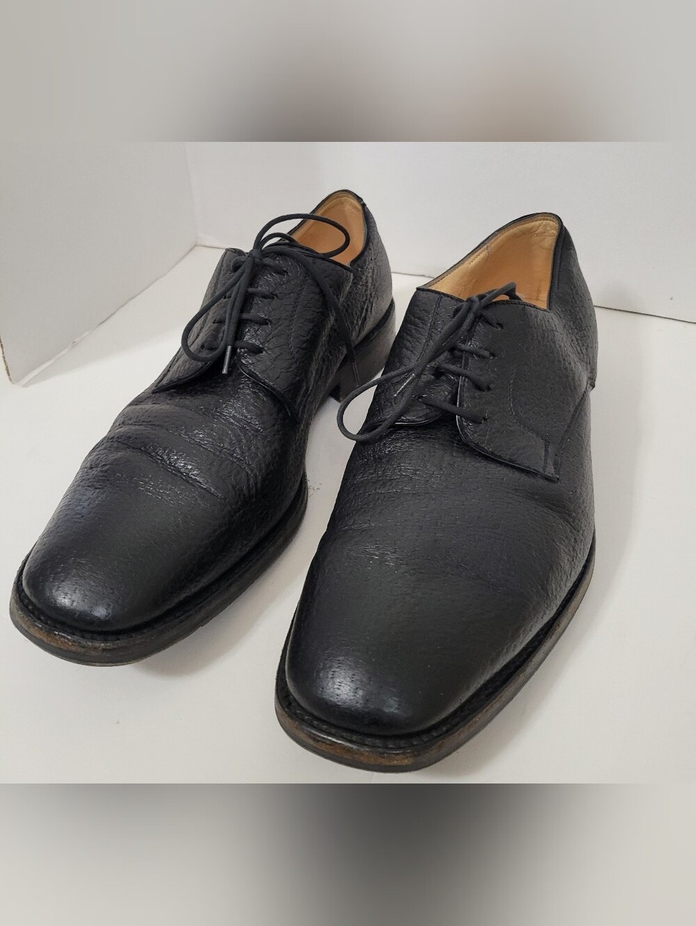 Gravati x Arthur Beren Black Leather Blucher Derby Hand Made Italy US Men's 10